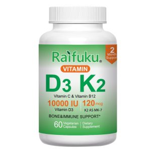 raifuku high absorption magnesium glycinate 240 mg for supporting muscle relaxation and bone, heart & nerve health – non gmo, gluten free, vegetarian, 120 count/60 servings (copy)